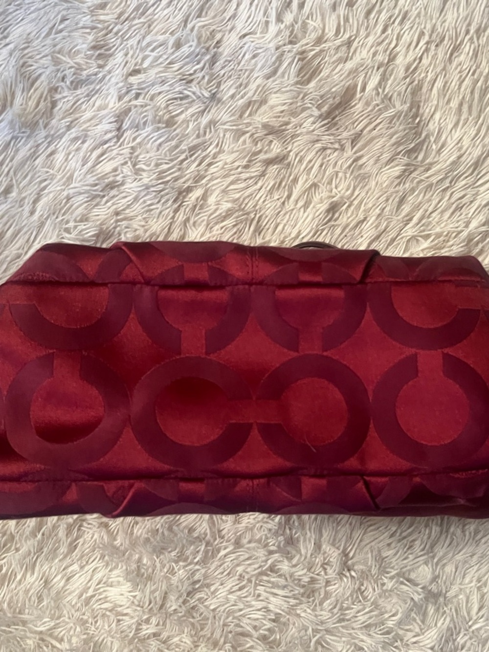 Coach Pink Signature Satchel with Leather Trim - Picture 8 of 11